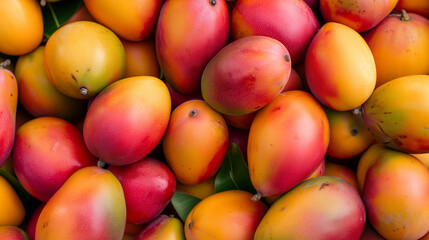 Stack of fresh mangos