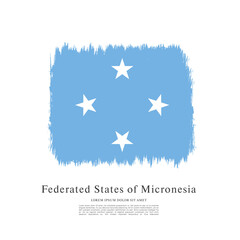 Obraz na płótnie Canvas Flag of the Federated States of Micronesia
