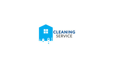 Creative cleaning logo template design.