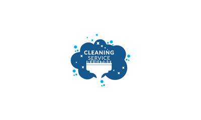 Creative cleaning logo template design.