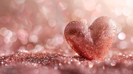 Obraz premium Rose gold abstract heart shape background