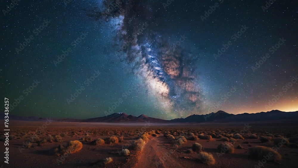 Wall mural desert night sky