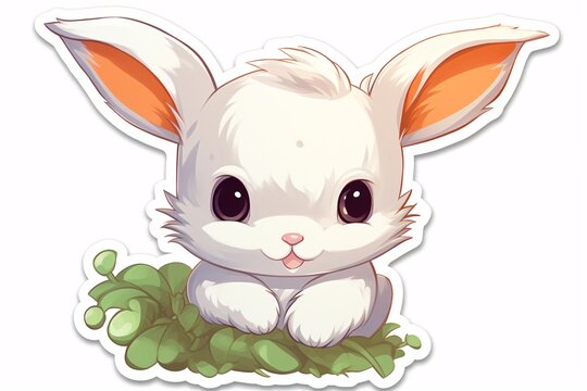 a cartoon of a rabbit