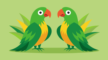 Amazon Parrots Vector Illustration Delights for Your Projects