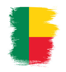 Obraz premium Flag of Benin vector illustration