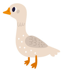 Cute little goose. Farm poultry. Baby bird