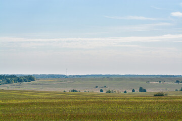 fields in the countryside of Central Russia