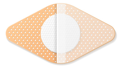 Medical adhesive tape. Aid wound patch mockup