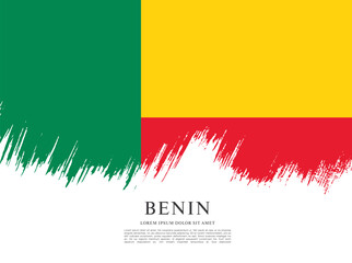 Flag of Benin vector illustration