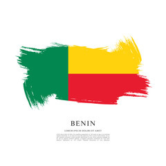 Flag of Benin vector illustration