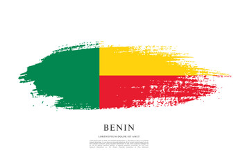 Flag of Benin vector illustration