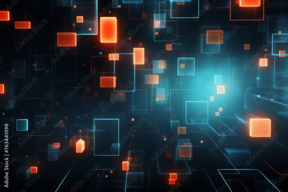 Poster abstract technology background with geometric shapes. digital cyberspace futuristic background