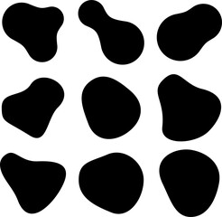 Colourful abstract shapes fluid hand drawn organic shapes vector shape creative element