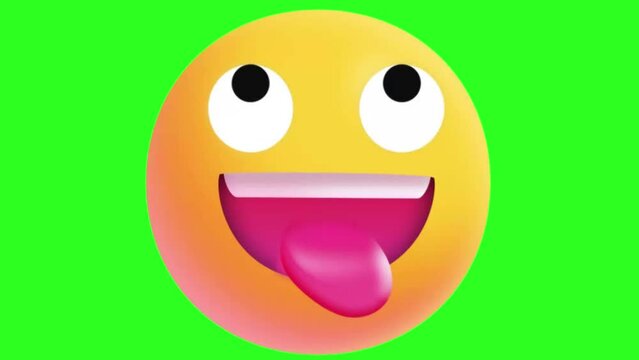 Animated Emoji . Alpha channel, transparent background. Laughing emoji. 4K resolution loop animation. Emoji with love eyes.
