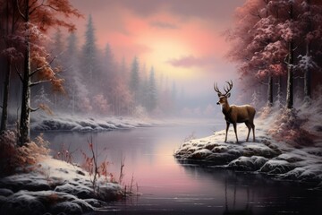 Celebrate the serenity and beauty of the season with  calming scene