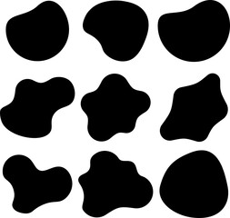 Colourful abstract shapes fluid hand drawn organic shapes vector shape creative element