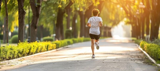 Active asian man finding joy in running and jogging for optimal health and wellness