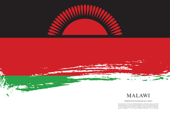 Flag of Malawi vector illustration