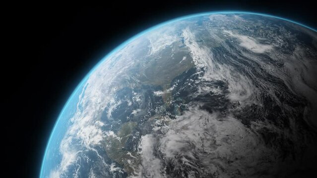 Earth planet view from the space