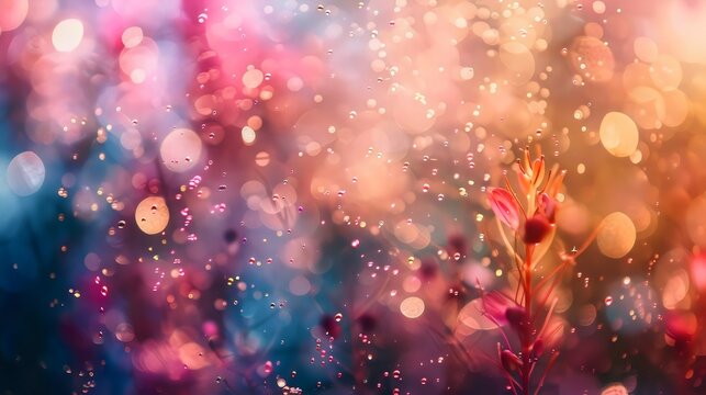 Abstract Floral Bokeh Background