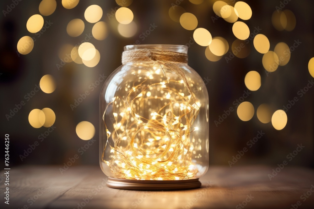 Poster Soft and glowing bokeh lights adding a magical touch to Christmas.