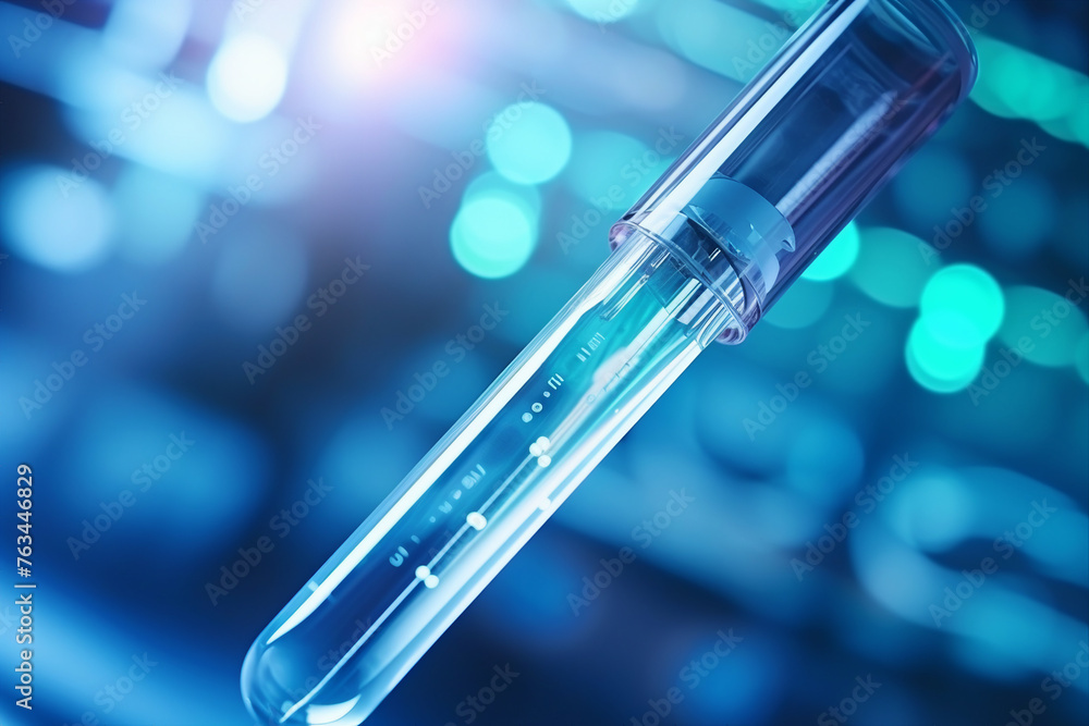 Poster scientist working in a modern laboratory created with generative ai