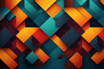 Vibrant geometric patterns forming an intricate and eye-catching wallpaper background