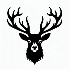deer head silhouette . Ai generative 