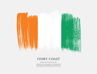 Flag of Ivory Coast vector illustration