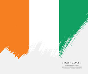 Flag of Ivory Coast vector illustration
