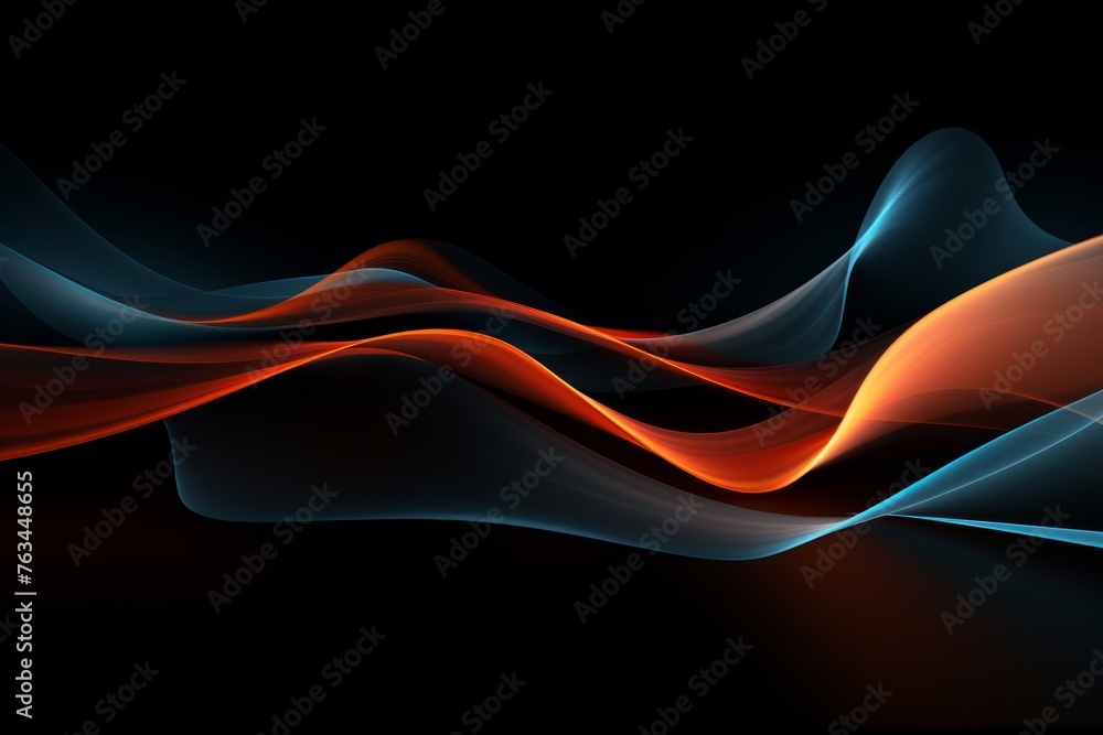 Poster abstract tech design with flowing lines. digital vibrant flow background