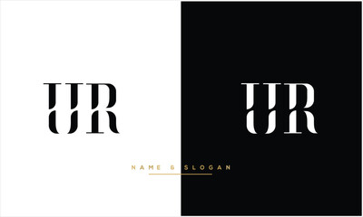 UR, RU, U, R, Abstract Letters Logo Monogram