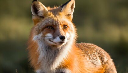 Naklejka na ściany i meble A Fox With Its Fur Glistening In The Sunlight Upscaled 2