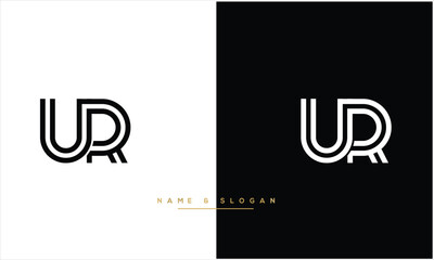 UR, RU, U, R, Abstract Letters Logo Monogram