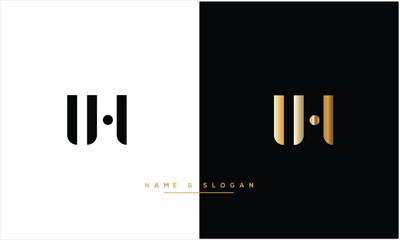 UH,H U, U, H, Abstract Letters Logo monogram