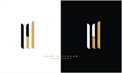UJ, JU, U, J, Abstract letters Logo Monogram