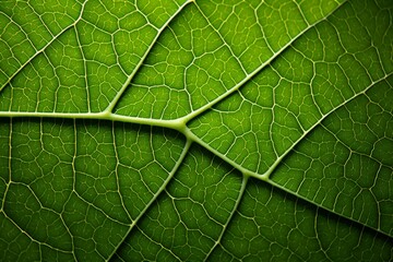 leaf texture with visible detailed veins and cells - macro photography for wallpaper and design