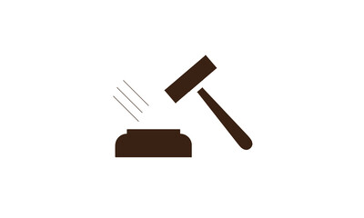 Law Icon in trendy flat style isolated on grey background. Judge Gavel symbol for your web site design, logo, app, UI. Vector illustration