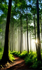 morning in the forest