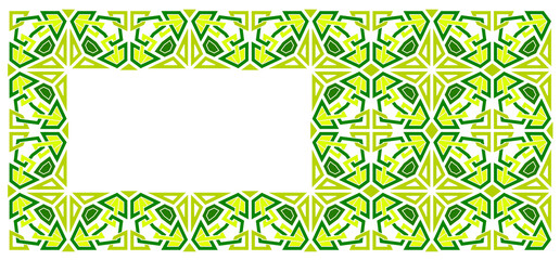 Obraz premium Invitation card with an Arabic seamless geometric frame, a new and unique design, Moroccan ornament, creative modern Islamic shape