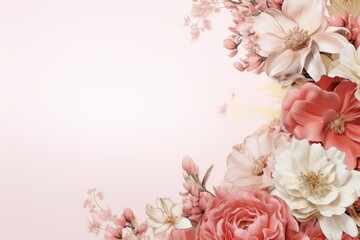 Elegant and sophisticated social media background with delicate floral arrangements