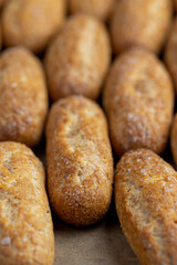 delicious sweet cookies with sugar on the table