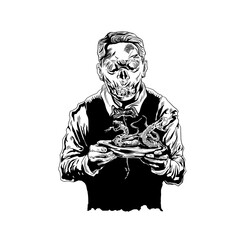 image of a male ghost character on a transparent background.