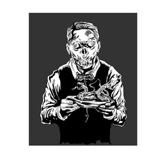 image of a male ghost character on a transparent background.