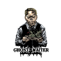 image of a male ghost character on a transparent background.