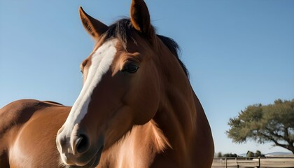 A Horse With Its Eyes Half Closed Basking In The Upscaled 3