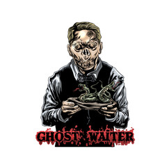 image of a male ghost character on a transparent background.