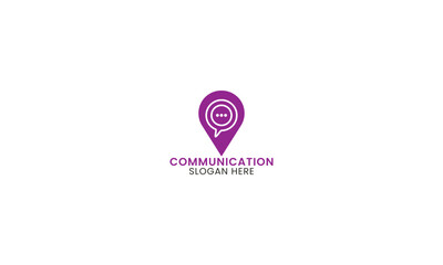 Simple communication logo template design illustration.