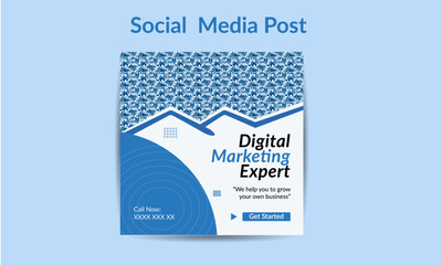 Unique social media post for company , corporate , business , business farm , businessman as well as introduction way with creative background design. 