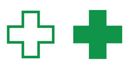 First aid icon, First aid symbol vector design plus icon
